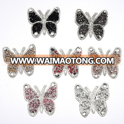 New Crystal Rhinestone Butterfly Patches for Clothing Iron on Clothes Appliques Badge Stripes Fabric Sticker Apparel Accessories