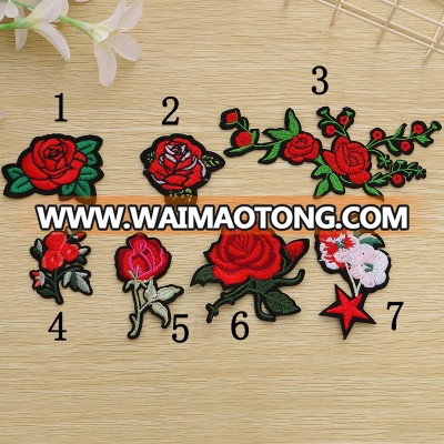 2017 Custom Cheap Applique 3D Embroidery Patch flower D87