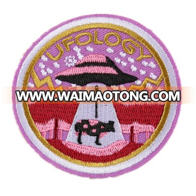 UFOLOGY Iron On Patch Badge Embroidered Applique Sewing Clothes Stickers Garment Apparel Accessories PE014-1