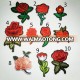 Wholesale rose iron on jean jacket embroidery patch flower D92